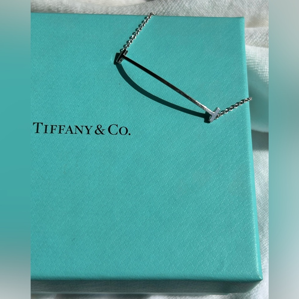 Tiffany & Co. “Tiffany T Smile” White Gold Bracelet
